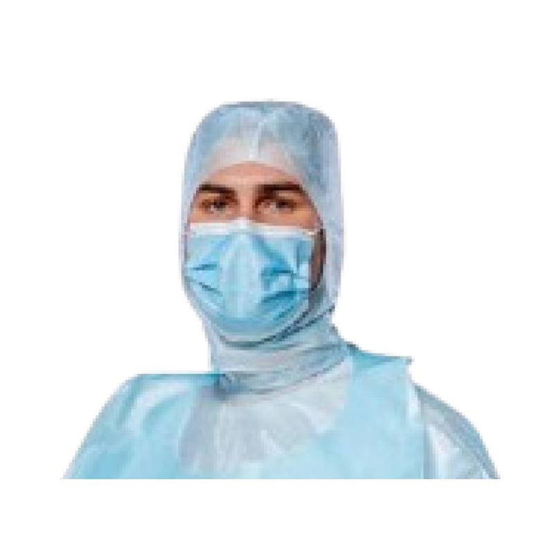 Маска медична тришарова на резинках (спанбонд+фільтруючий шар - мелтблаун) нестерильна, одноразового використання ,ТМ «АХІЛЛ»